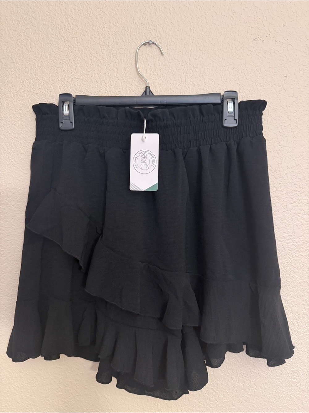 Women’s Black Ruffle Mini Skirt - Unbranded